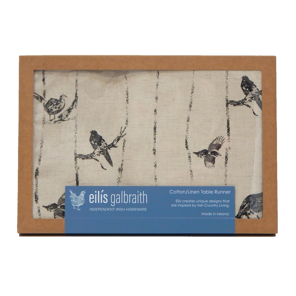 Eilis Galbraith Cotton/Linen Birds in Branches Table Runner