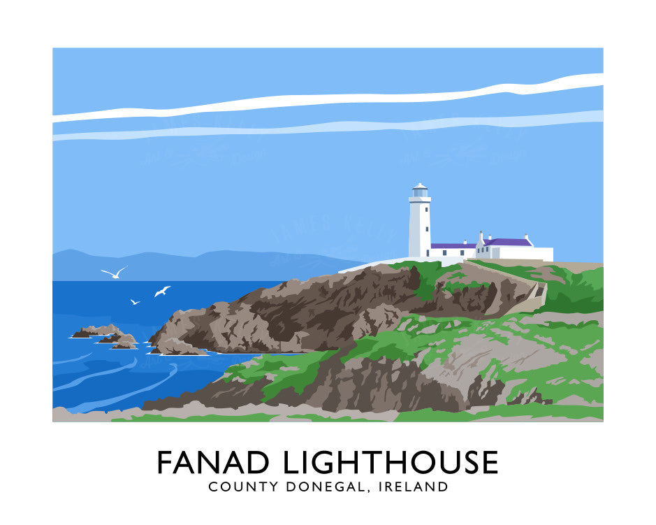 James Kelly Art - Fanad Lighthouse Print